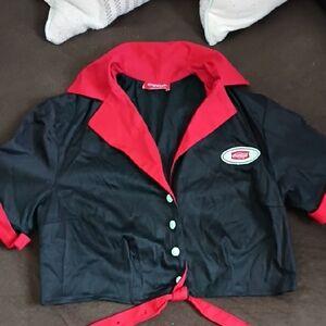 Unique vintage Cropped Coca Cola Waitress Shirt Xl